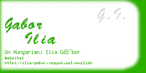 gabor ilia business card